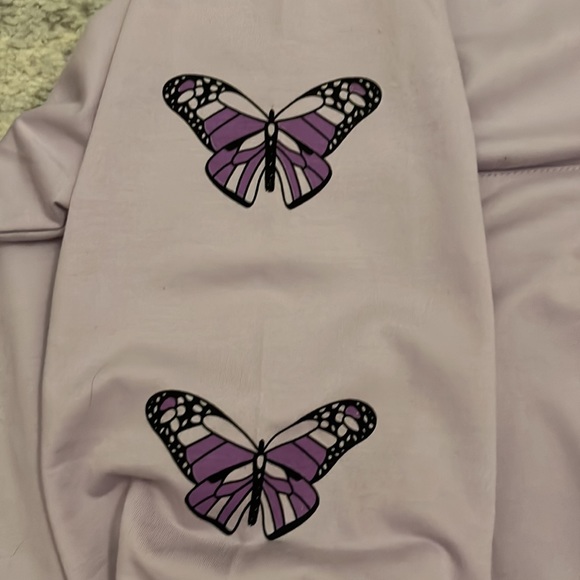 Large Purple Butterfly Hoodie - Picture 4 of 6